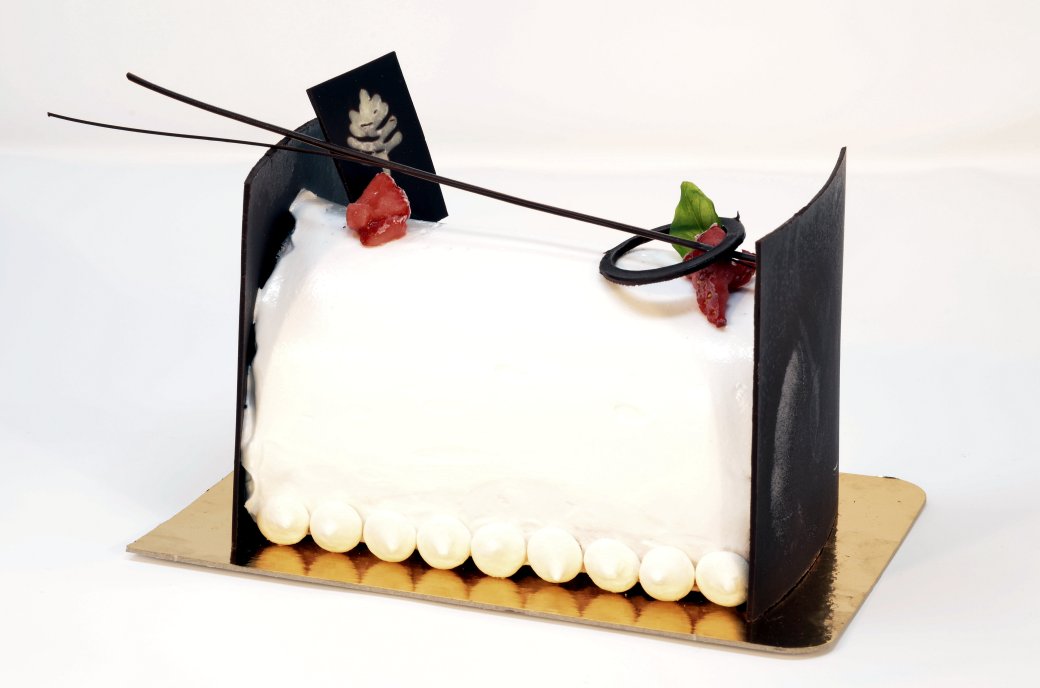 Bûche fraise-citron vert